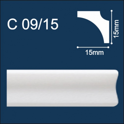 С09/15 Плинтус потолочный экструдированный Солид 2,0м (390)
