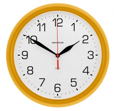 21250213 желтый D245мм Часы настенные TROYKATIME