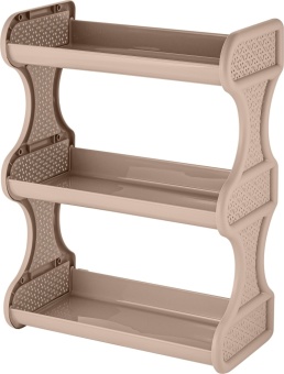 Полка навесная Keeplex Rattan трехсекционная 32,4х17х41,8см морской песок KL168212015