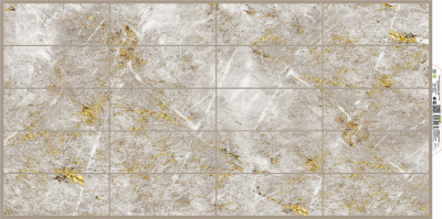 Панель ПВХ листовая 0,3мм Травертин золотистый 0,957*0,482 [34]