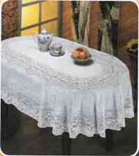Скатерть ПВХ EMBOSSED 150x230см овал белая арт.С612 (12/24)