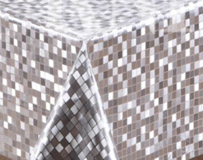 6190Y Клеенка Tango "Metallic" на тканой основе 1,4м*20м (20) серебро