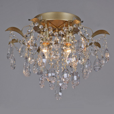 04035-0.3-04 MATT GD Е27 4х60W Cветильник потолочный с хрусталем (1)