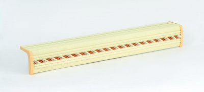 Карниз алюм. КД-136 ЕВРО 3,5м Кожа бежевая