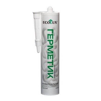 Герметик ECOLUX силиконовый универсальный А-35 белый 280мл (20) В