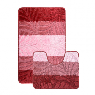 Коврик BENGAL ZEBRA 2шт (50*80см) бордо (burgundy) SLV202006