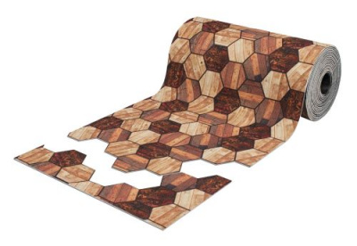 Ковровая дорожка SHAHINTEX DIGITAL PRINT "Паркет" 1,2*15м коричневый