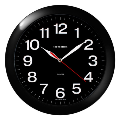 11100196 черный D290мм Часы настенные TROYKATIME