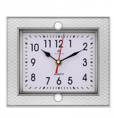 6240-TLD silver 220x190x41мм Часы настенные Atlantis