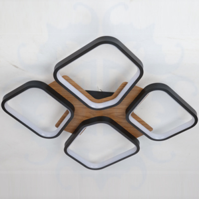 7998 112W BK+WOOD ПДУ D420 Светильник светодиодный (1)