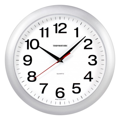 11170100 серебро D290мм Часы настенные TROYKATIME