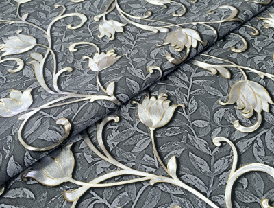 GW-21611 Клеенка Жемчуг с принтом на тканевой основе 1,37м*20м (20) (TS-18GB)