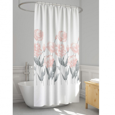 Штора для ванны Delly полиэстер 170*180см (12 колец) XQ-370