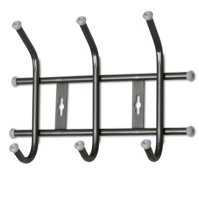 Вешалка настенная (280х215х85мм) 3 крючка, черная ВНТ3/Ч (5) 