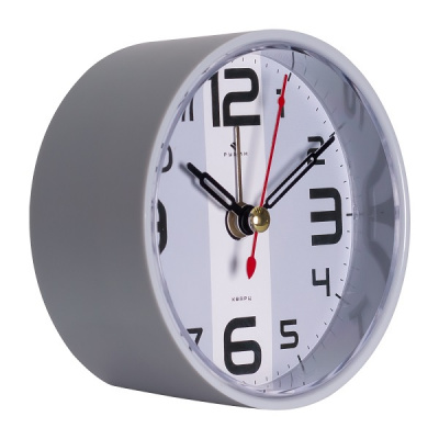 Будильник B7-022 D8см корпус серый "Классика" Рубин