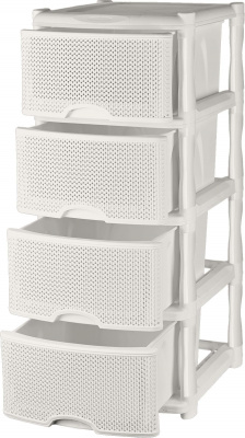Комод Keeplex Вязь 4-х секц. 48х41х94,5 см белое облако (1) KL 378312048