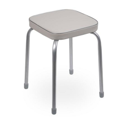 Табурет "ФАБРИК 3" на мет. опорах, разборный (квадр. сиденье) серый (1/10) ТФ03/С