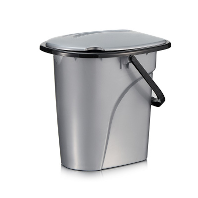 Ведро-туалет Elfplast 22л, серый/черный, высота 40см Э-143 (5)