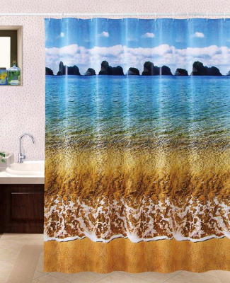 Штора для ванны ПВХ AQUA-PRIME AQP.07.023D1 180х180см (Тайвань)