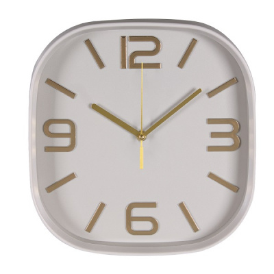 3018-002 Часы настенные квадрат 29,5х29,5см серо-бежевый "Классика" Рубин