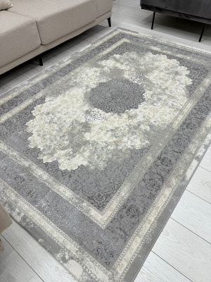 Ковер AMALFI 0,8*1,5 прямой A5000A - CREAM / ANTRASIT