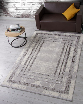 Ковер LORA 1,6*3,0 прямой 1634G GREY / GREY