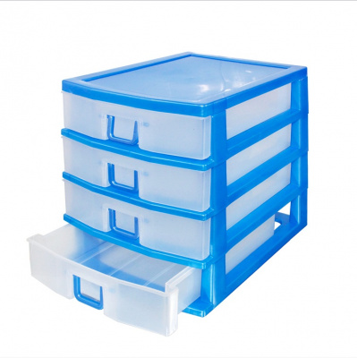 Органайзер Милих 4-х секционный голубой (3) МЛ-05104