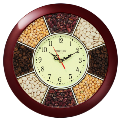 11131141 бордовый D290мм Часы настенные TROYKATIME