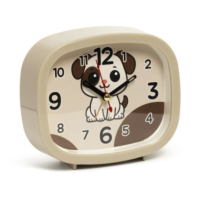 Будильник B5-022 12х10см корпус хаки "Щенок" Рубин
