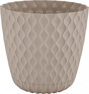Горшок для цветов InGreen Wave с дренажной сеткой и съемным поддоном 10л, D270мм, французский платан IG650410105 (12)