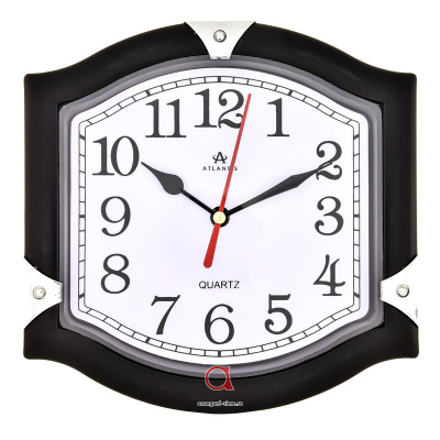 5981-TLD black 180x180x40мм Часы настенные Atlantis