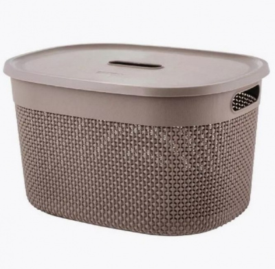 Корзина для хранения с крышкой OSLO 3л шоколадный мокко PT135010015 (20)