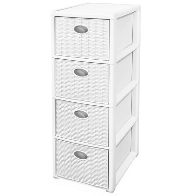 Комод "Elegance mini" 4-х секционный (белый) Э-593
