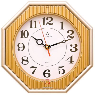 6910-TLD silver 245x245x42мм Часы настенные Atlantis