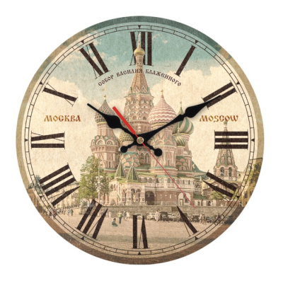 90901007 D285мм Часы настенные МДФ TROYKATIME