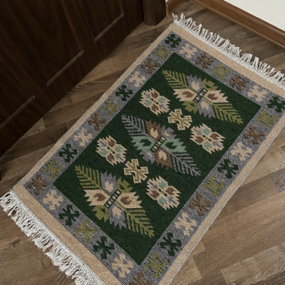 Коврик KILIM 1шт (60*90) хлопковый с бахромой UK01 11690101 зеленый