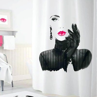Штора для ванны Tropikhome Digital Printed WOMAN IN BLACK 180х200см