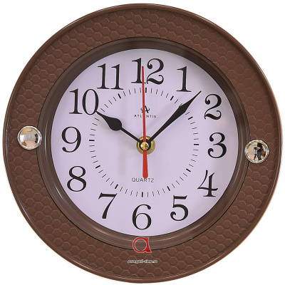 6235-TLD brown 212x212x42мм Часы настенные Atlantis