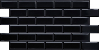 Панель ПВХ листовая 0,3мм Блок черный /PVC Panel Black unit 962*484мм