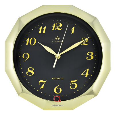 6021-TLD black dial 270x270x45мм Часы настенные Atlantis