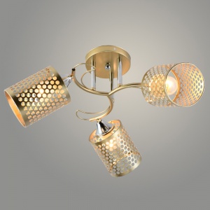 1322B/3 MATT GOLD+CR 3х60W E27 плафон-металл Светильник потолочный (6)