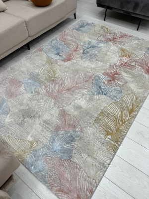 Ковер AMALFI 0,8*1,5 прямой A4341A - PINK / WHITE