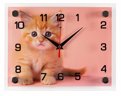 2026-046 Часы настенные "Рыжий котёнок" Рубин