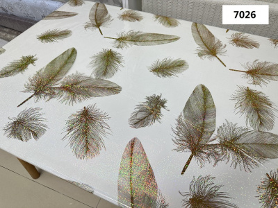 7026 Клеенка LASER 0,6м*20м (прозрачный фон) (толщина 0,6мм) (20)