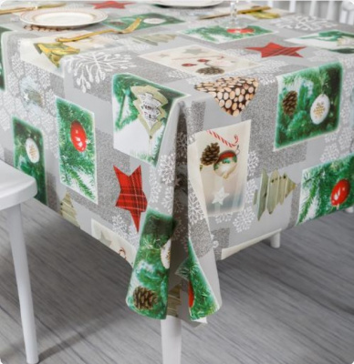 BZ-5746C Клеенка Levito на тканой основе 1,37*20м (Новый Год!)