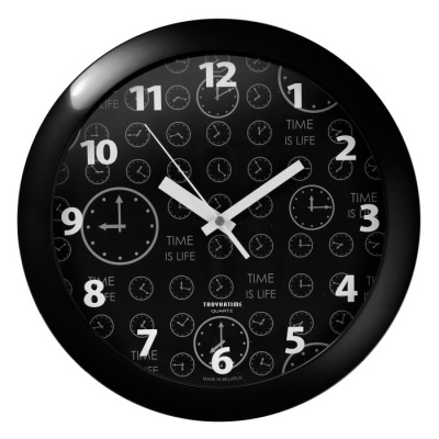 11100103 черный D290мм Часы настенные TROYKATIME