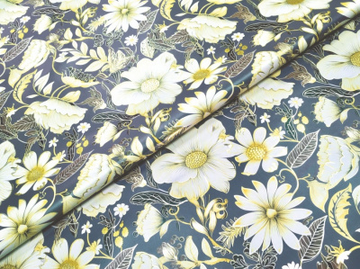 GW-21706 Клеенка "FLOWERS" на тканевой основе 1,37м*20м (20) (LM-506CB)