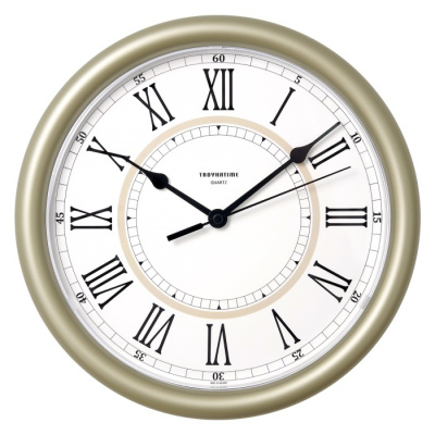 21272210 жемчужный D245мм Часы настенные TROYKATIME