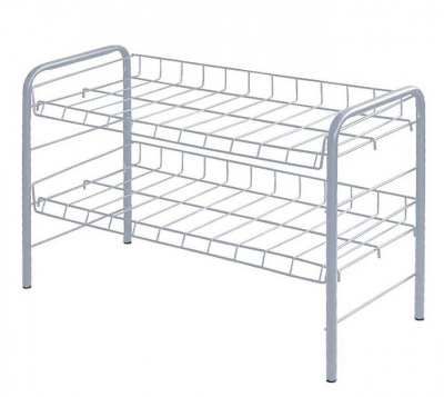 Этажерка для обуви НИКА разборная низкая (660*280*440мм, 2 полки, 4 уровня) ЭТ3/С серая