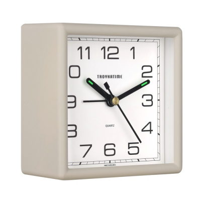 Будильник БЭМ-08.60810 95х95мм бежевый TROYKATIME